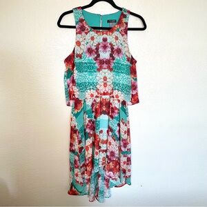 Bisou Bisou‎ High-Low Floral Dress, size 6